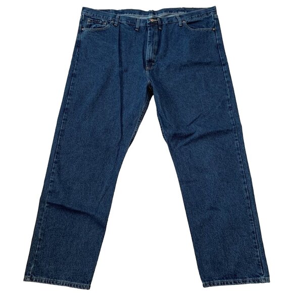Wrangler Other - Wrangler Five Star Mens Jeans Blue Denim Relaxed Fit Dark Wash Size 50 X 32 NEW